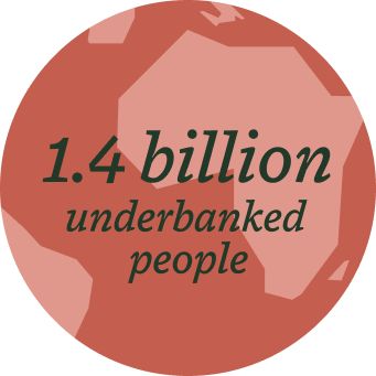 1.4 billion underbanked people