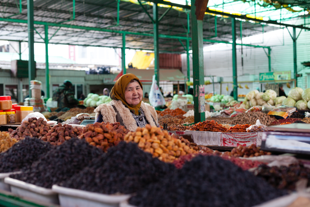 Exploring Dordoi with Almaz from AUCA