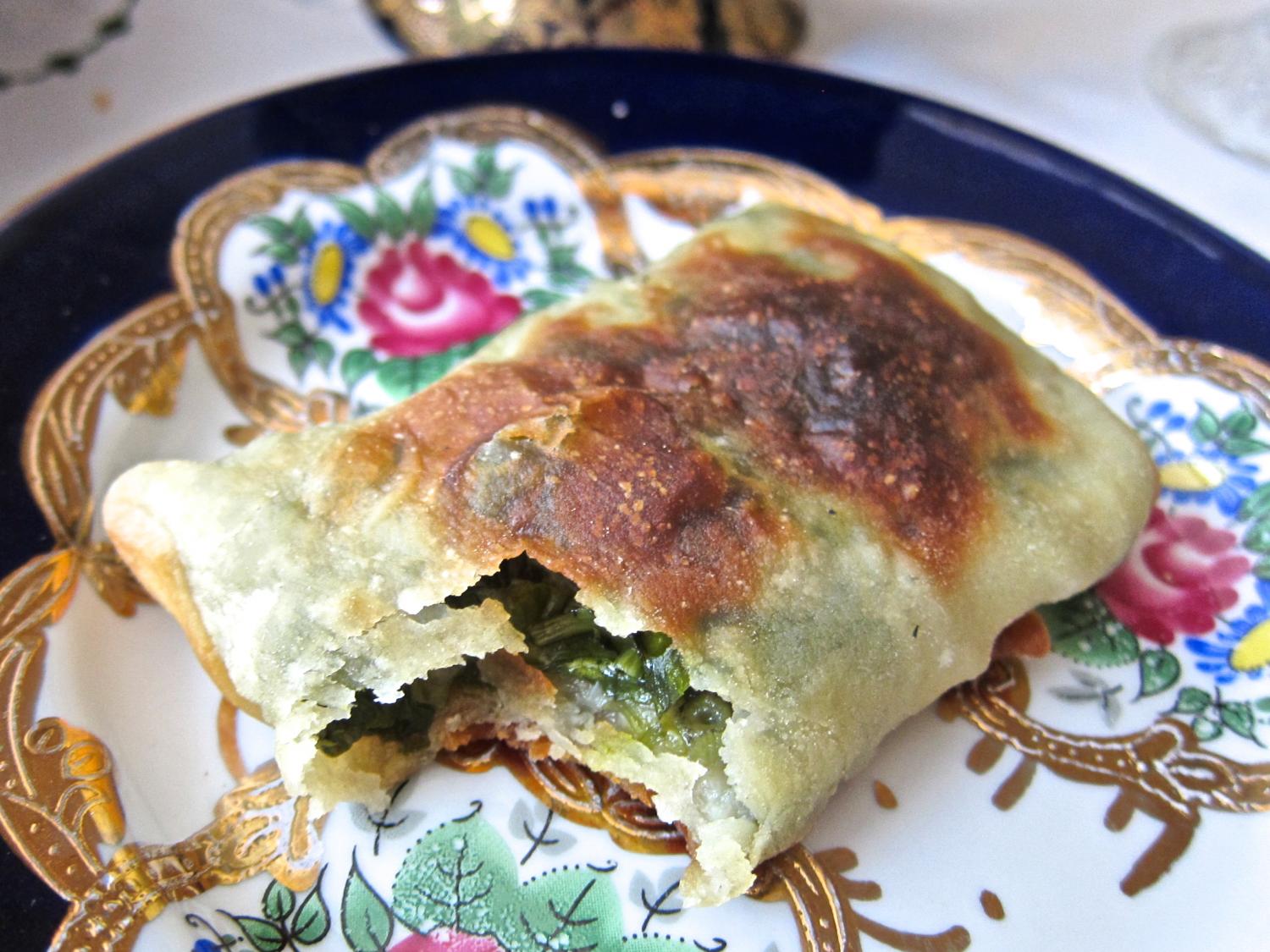 Tajikistan: Kiva Cooks Vegetarian Samosas