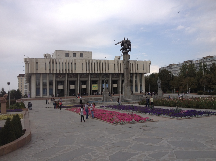 Riding a horse in Kyrgyzstan