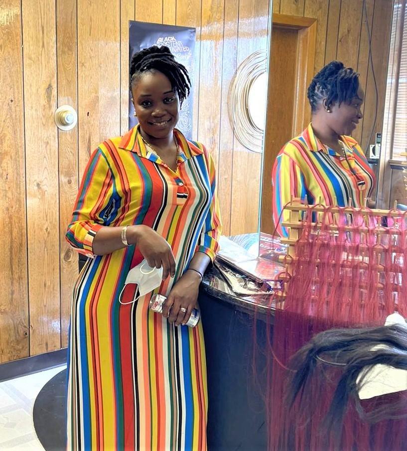 Jimbi turned her 20 years of hair braiding experience into the Smiling Coast Beauty Salon, which she opened in Madison, WI