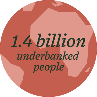1.4 billion underbanked people