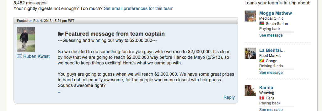 What's new on Kiva 2/5: Big improvements to lending teams!